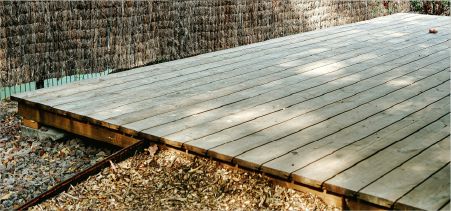 Deck building and repair in patio