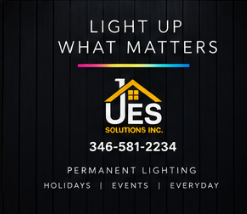 UES Solutions permanent lighting — holidays, events, everyday