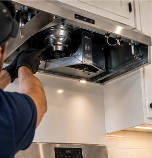 Wiring and mounting a new under-cabinet hood